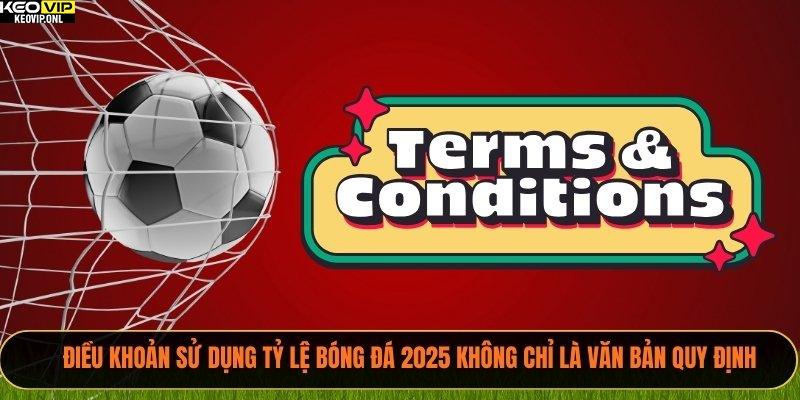Điều khoản sử dụng Tỷ Lệ Bóng Đá 2025 không chỉ là văn bản quy định