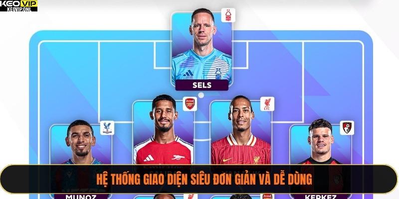 Hệ thống giao diện siêu đơn giản và dễ dùng